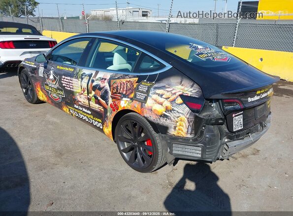 5YJ3E1EC8LF791925 2020 TESLA MODEL 3 Black Tył lewy