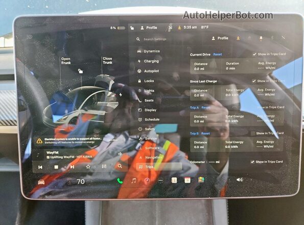 5YJ3E1EC8MF043970 2021 TESLA MODEL Серый Вид щитка приборов