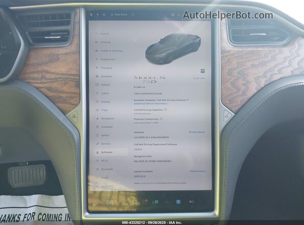 5YJSA1E23KF302229 2019 TESLA MODEL S Black Widok tylnych siedzeń