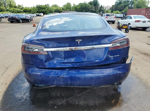 5YJSA1E24LF360738 2020 TESLA MODEL Blue Rear view