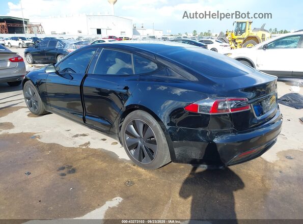 5YJSA1E51MF443121 2021 TESLA MODEL S Черный Задняя левая четверть