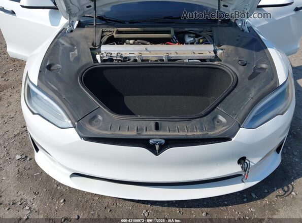 5YJSA1E54MF439130 2021 TESLA MODEL S Белый Вид сзади