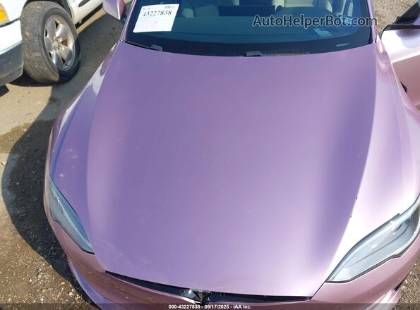 5YJSA1E59MF455808 2021 TESLA MODEL S Розовый Вид сзади
