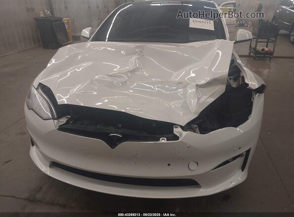 5YJSA1E5XMF432277 2021 TESLA MODEL S Белый Вид спереди