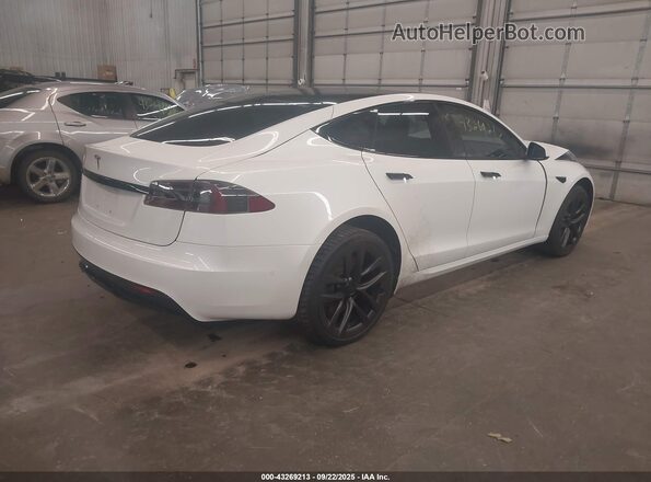 5YJSA1E5XMF432277 2021 TESLA MODEL S Белый Задняя правая четверть