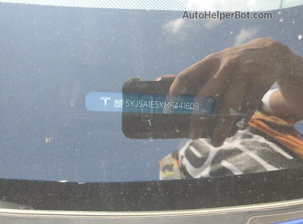 5YJSA1E5XMF441609 2021 TESLA MODEL Blue Widok komory silnika