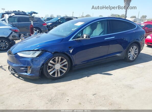 5YJXCBE41GF017897 2016 TESLA MODEL X Dark Blue Передня ліва чверть
