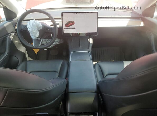 5YJYGAEE3MF146313 2021 TESLA MODEL Red Dashboard view
