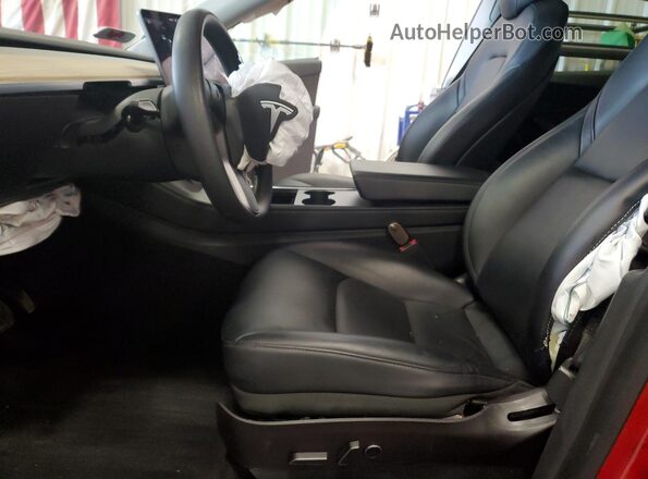 5YJYGDEE0MF188259 2021 TESLA MODEL Y Red Вид салону спереду