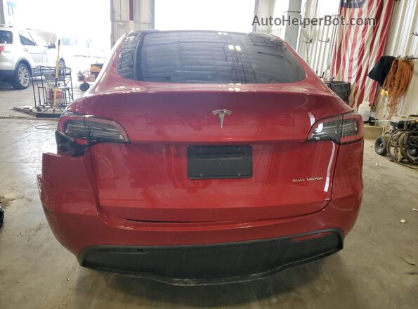 5YJYGDEE0MF188259 2021 TESLA MODEL Y Red Вид ззаду