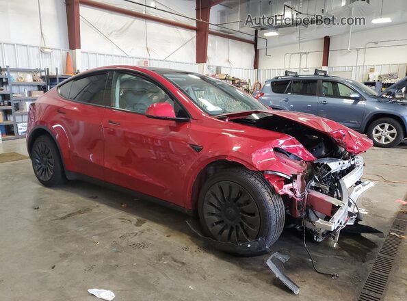 5YJYGDEE0MF188259 2021 TESLA MODEL Y Red Передня права чверть