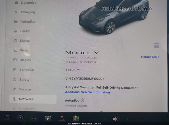 5YJYGDEE0MF192201 2021 TESLA MODEL Y Gray Вид задніх сидінь