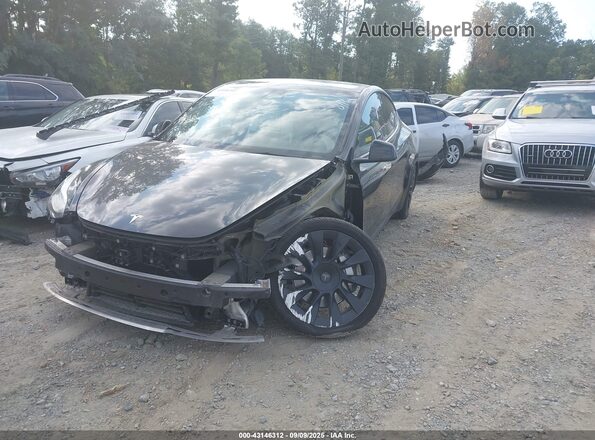 5YJYGDEE0MF230784 2021 TESLA MODEL Y Черный Передняя левая четверть