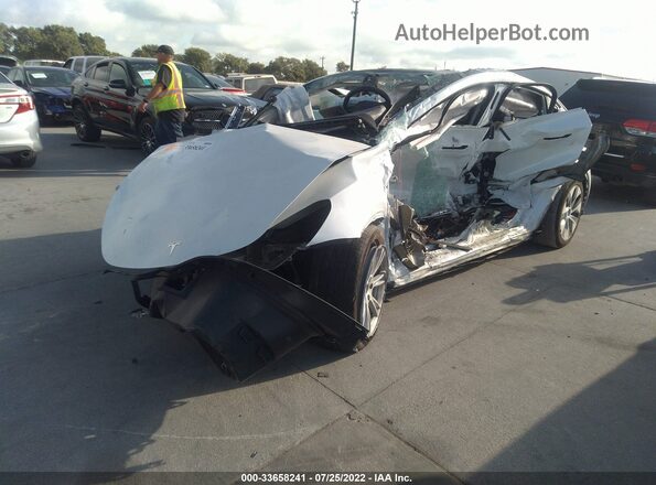5YJYGDEE1MF087909 2021 TESLA MODEL Y White Առջևի ձախ երեք քառորդ տեսարան