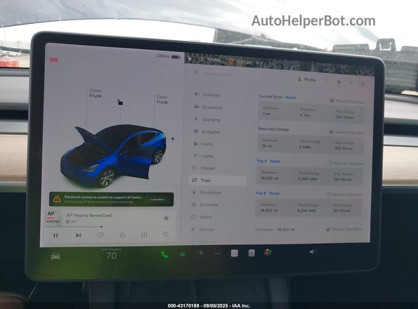 5YJYGDEE1MF199691 2021 TESLA MODEL Y Blue Հետևի նստատեղերի տեսք
