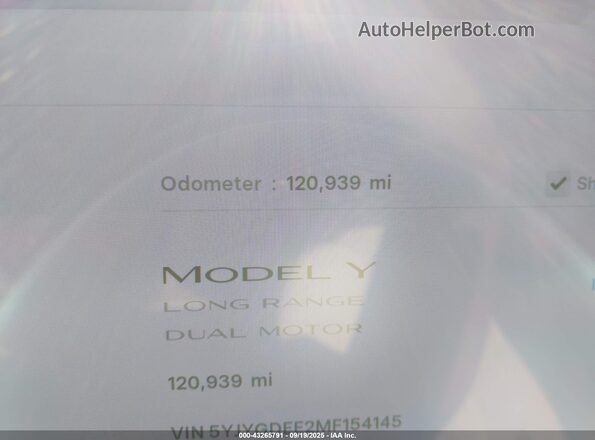 5YJYGDEE2MF154145 2021 TESLA MODEL Y Black 