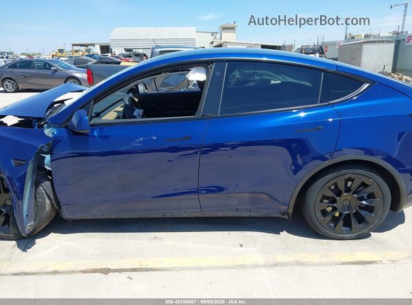 5YJYGDEE3MF196663 2021 TESLA MODEL Y Синий Вид задней части салона