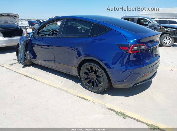 5YJYGDEE3MF196663 2021 TESLA MODEL Y Синий Задняя левая четверть