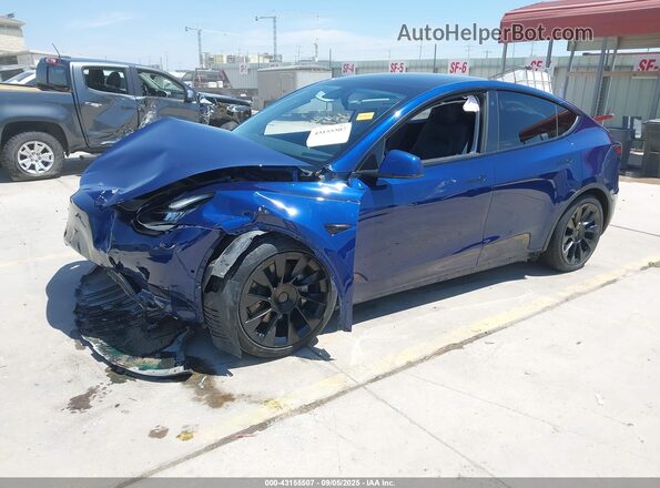 5YJYGDEE3MF196663 2021 TESLA MODEL Y Синий Передняя левая четверть