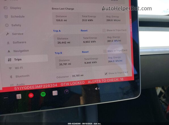 5YJYGDEE3MF228334 2021 TESLA MODEL Y Black 