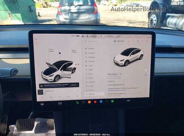 5YJYGDEE3MF295497 2021 TESLA MODEL Y White 