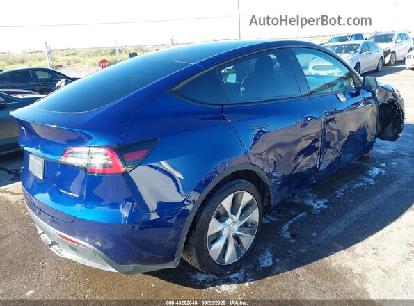 5YJYGDEE3MF303713 2021 TESLA MODEL Y Синий Задняя правая четверть