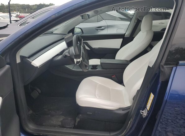 5YJYGDEE4LF020963 2020 TESLA MODEL Blue Widok wnętrza z przodu