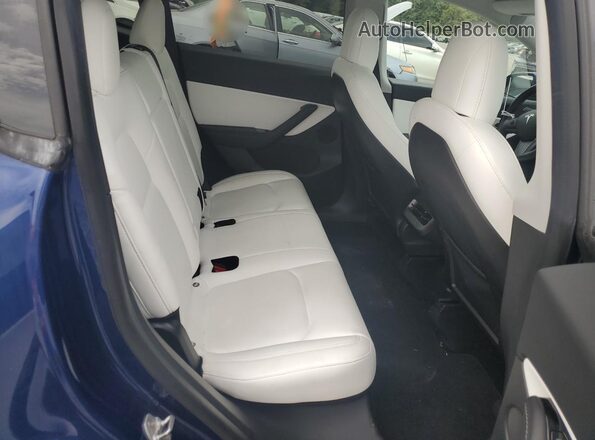 5YJYGDEE4LF020963 2020 TESLA MODEL Blue Widok tylnych siedzeń