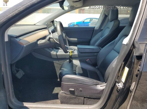 5YJYGDEE5MF215018 2021 TESLA MODEL Black Widok wnętrza z przodu