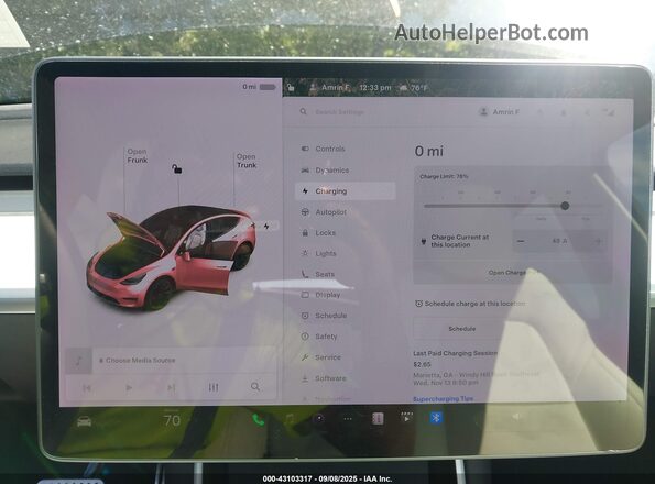 5YJYGDEE6MF080874 2021 TESLA MODEL Y Black 