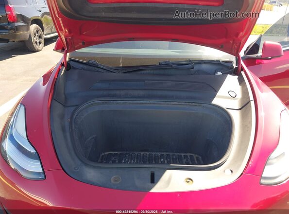 5YJYGDEE7MF141276 2021 TESLA MODEL Y Red უკანა ხედი