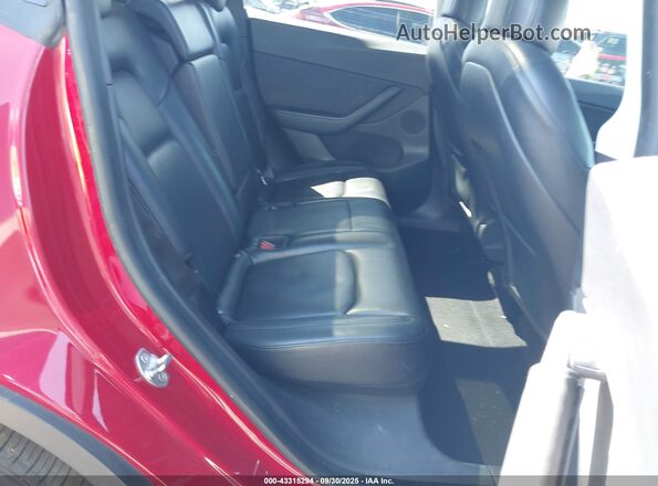 5YJYGDEE7MF141276 2021 TESLA MODEL Y Red VIN კოდის სტიკერის ხედი