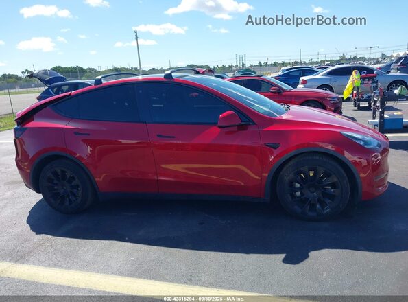 5YJYGDEE7MF141276 2021 TESLA MODEL Y Red უკანა სალონის ხედი