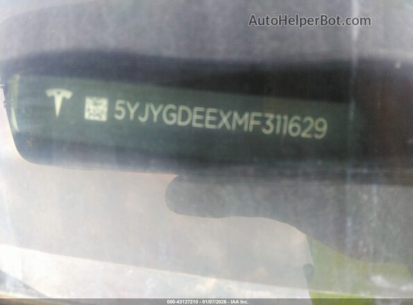 5YJYGDEEXMF311629 2021 TESLA MODEL Y Белый 