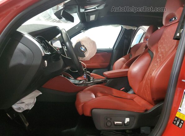 5YMUJ0C07L9C62053 2020 BMW X4 Red Widok wnętrza z przodu