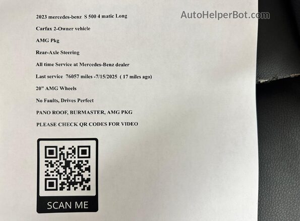 W1K6G6DB8PA185445 2023 MERCEDES-BENZ S Black 