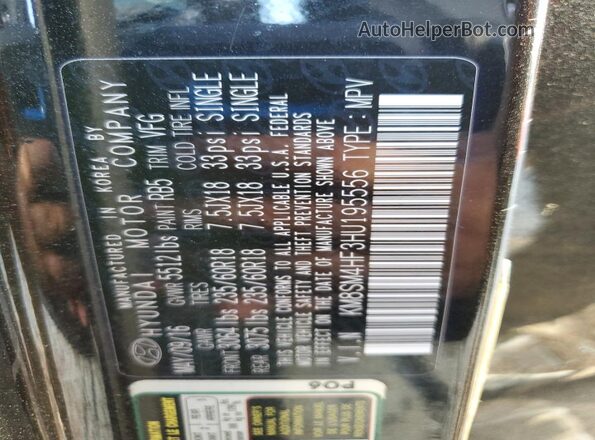 KM8SM4HF3HU195556 2017 HYUNDAI SANTA Black 