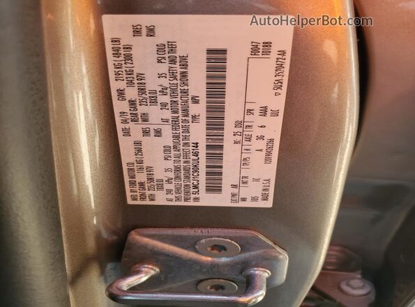 5LMCJ1C90KUL46144 2019 LINCOLN MKZ Gold VIN կոդի պիտակի տեսք