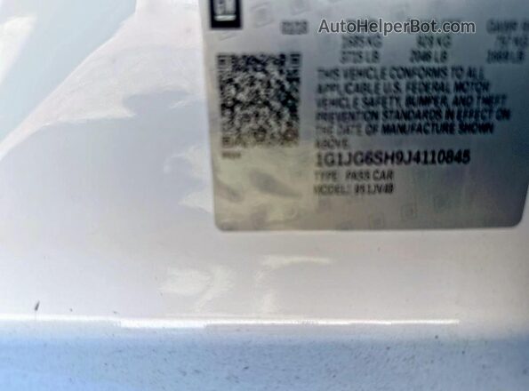 1G1JG6SH9J4110845 2018 CHEVROLET SONIC White 