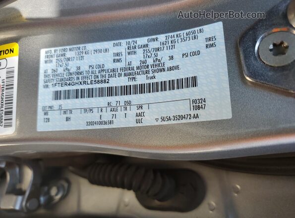 1FTER4GHXRLE58882 2024 FORD RANG Silver 