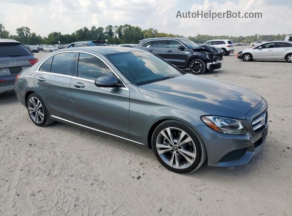 55SWF4JB2JU257338 2018 MERCEDES-BENZ C Gray Вид спереду