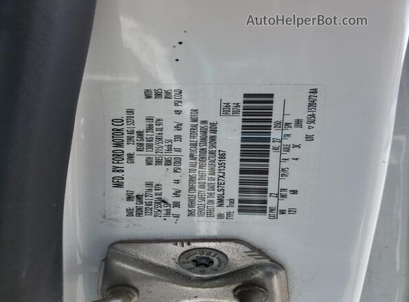 NM0LS7E7XJ1351867 2018 FORD TRANSIT Белый 