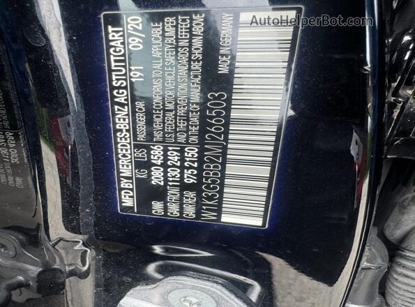 W1K3G5BB2MJ266503 2021 MERCEDES-BENZ A Black 