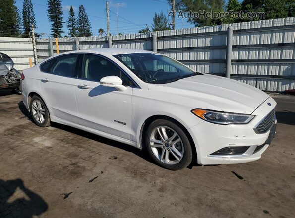 3FA6P0LU4JR118600 2018 FORD FUSION White 