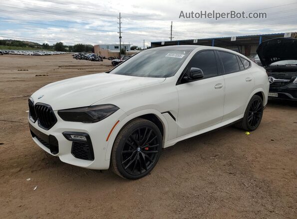 5UXCY4C07M9E05557 2021 BMW X6 White 