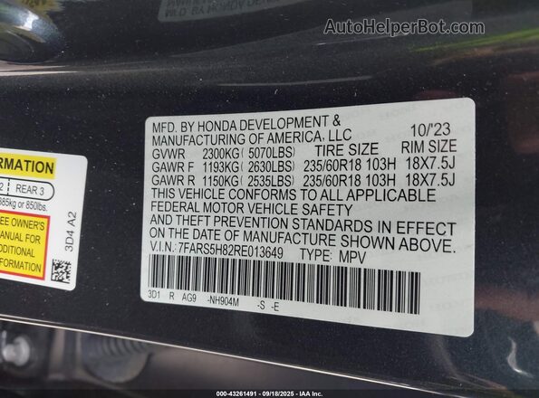 7FARS5H82RE013649 2024 HONDA CR-V HYBRID Gray 