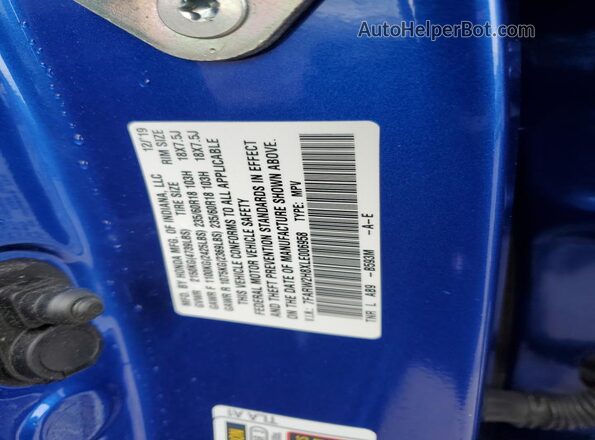 7FARW2H8XLE006958 2020 HONDA CR-V Blue ძრავის განყოფილების ხედი
