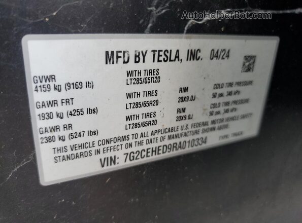 7G2CEHED9RA010334 2024 TESLA CYBERTRUCK Silver 