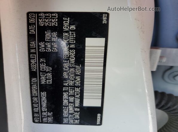 7JRL12FH4RG284595 2024 VOLVO S60 Белый 