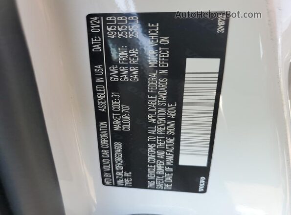 7JRL12FK2RG314608 2024 VOLVO S60 White 